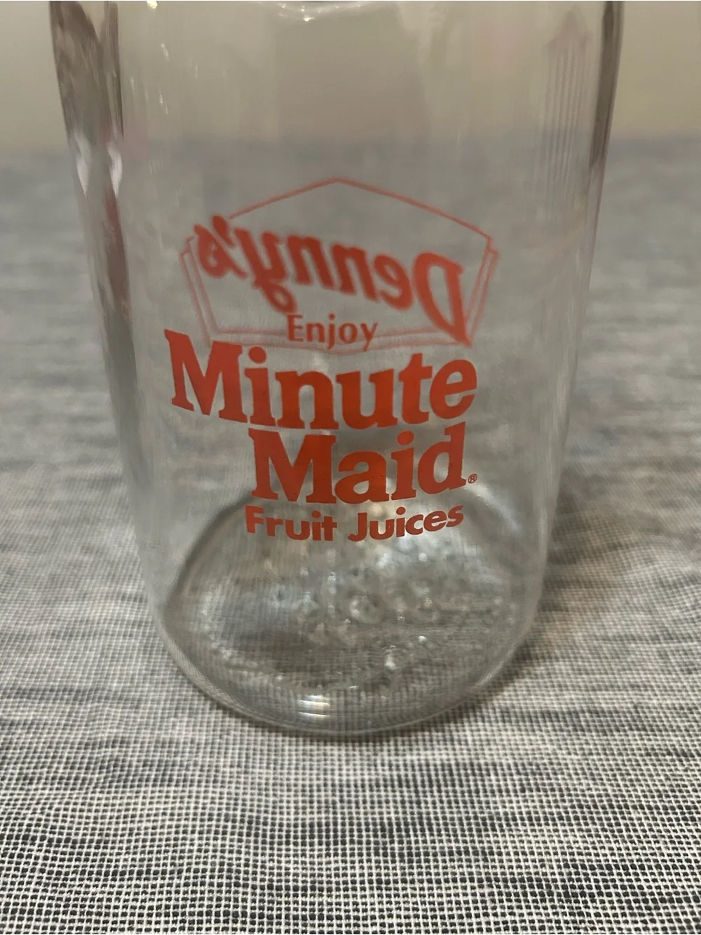 Vintage Restaurant Denny's Minute Maid Orange Juice Carafe 1 Liter Glass